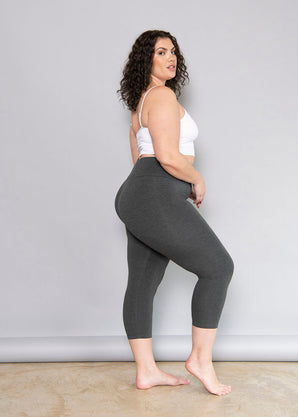 Cropped Leichte Leggings - Dunkelgrau
