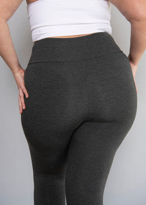 Cropped Leichte Leggings - Dunkelgrau