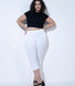 7/8 Stretchhose Curvy - White