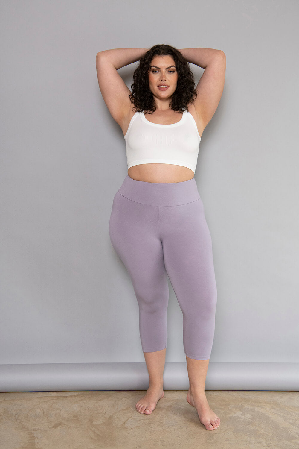Cropped Leichte Leggings- Mauve