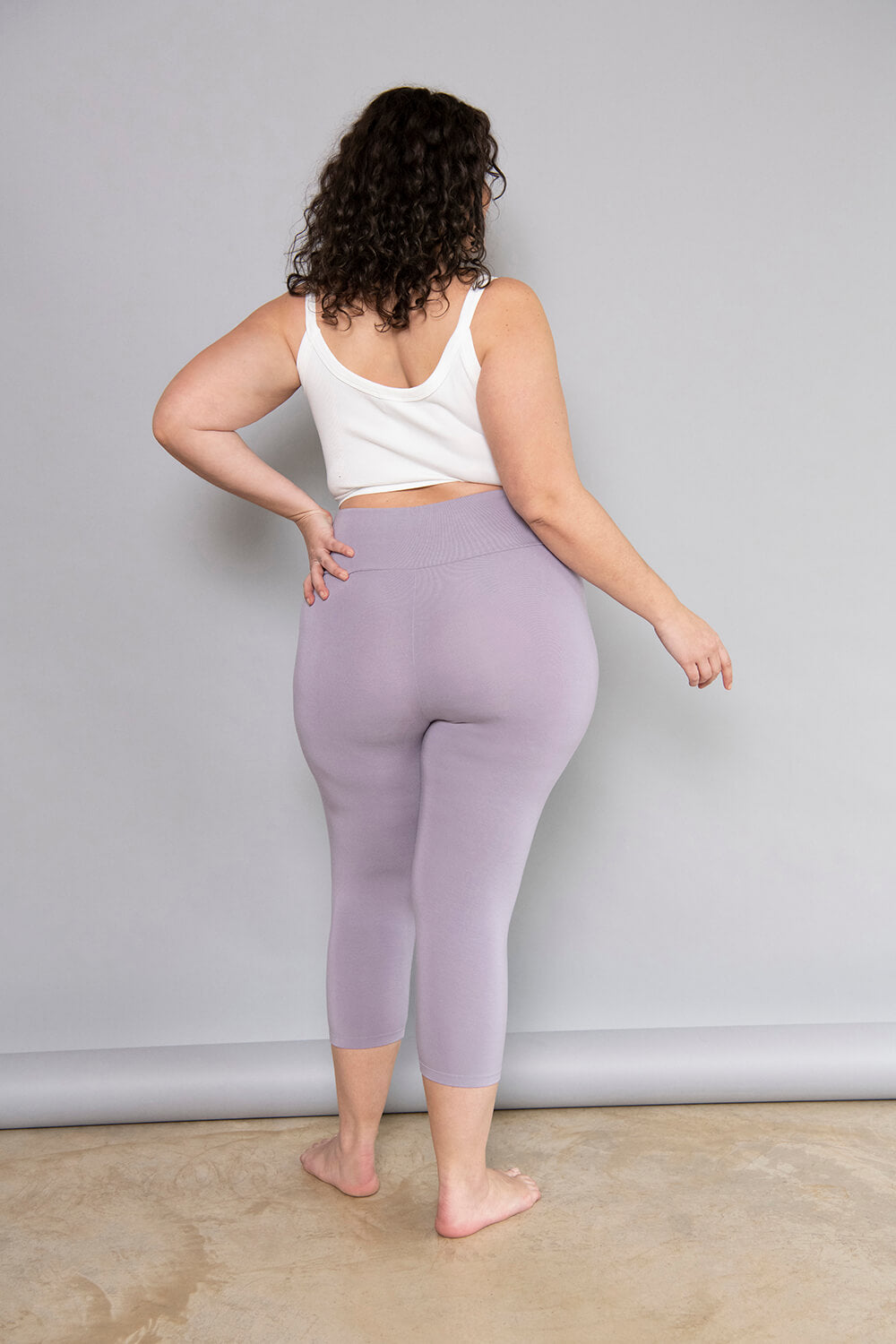Cropped Leggings Lightweight Curvy - Mauve