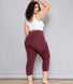 Cropped Leggings Lightweight Curvy - Burgundy