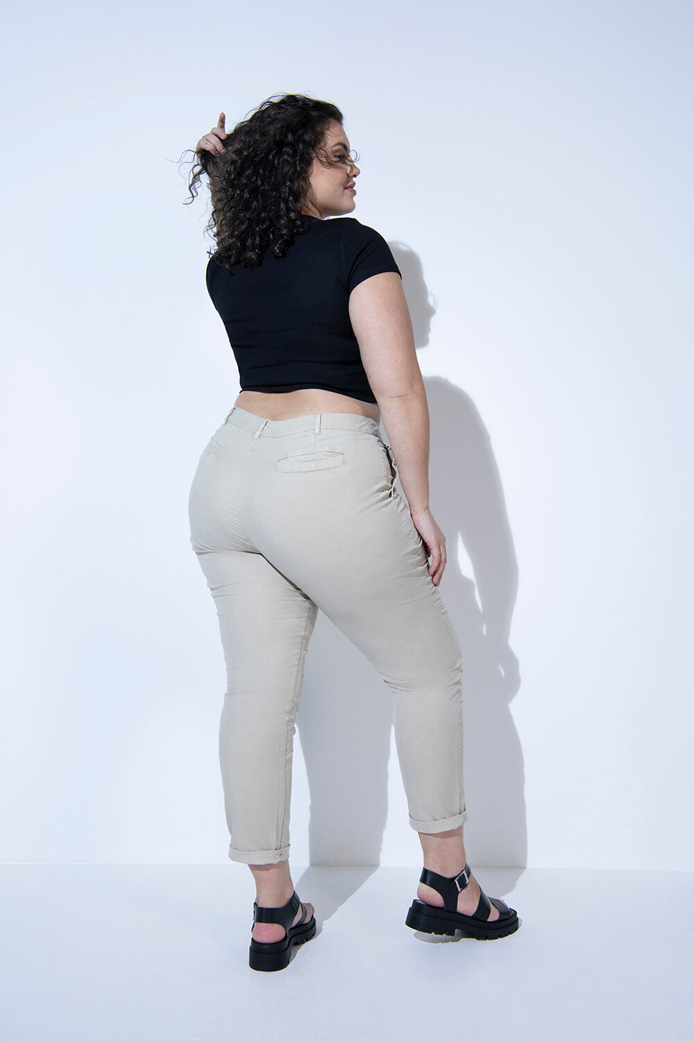 Alltägliche Chino Hose - Beige