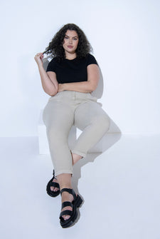 Chino-Hose Curvy - Beige