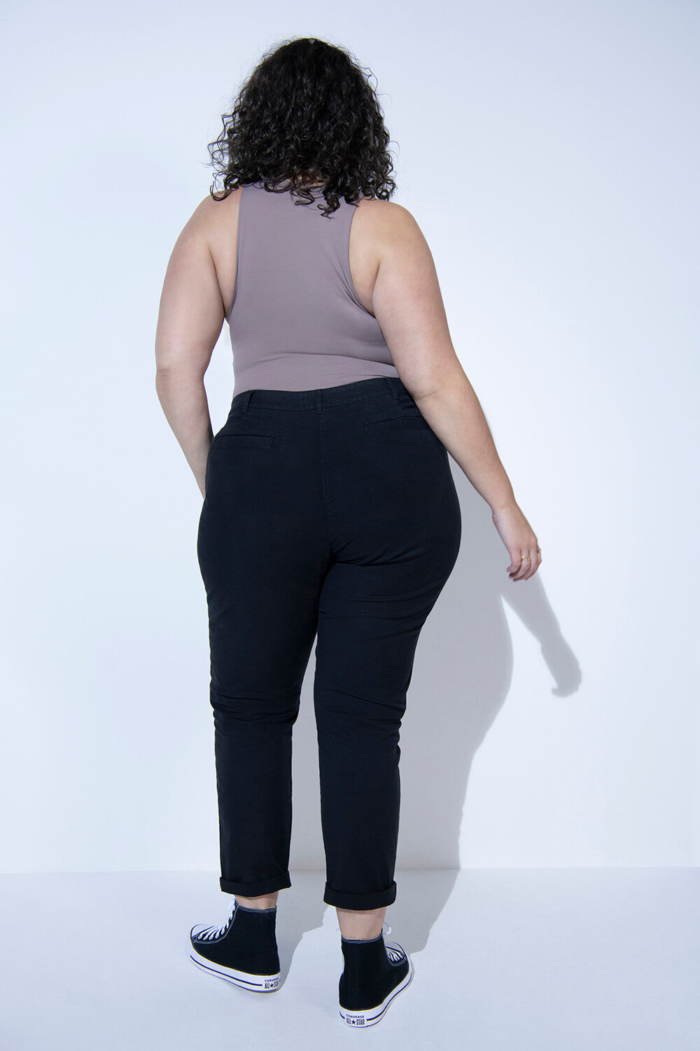 Chino-Hose Curvy - Black