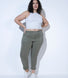 Chino-Hose Curvy - Green