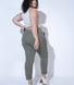 Chino-Hose Curvy - Green