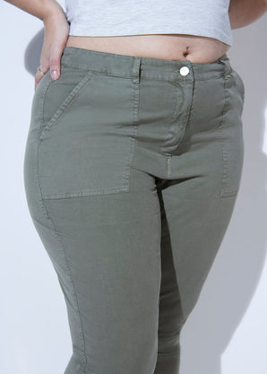 Chino-Hose Curvy - Green
