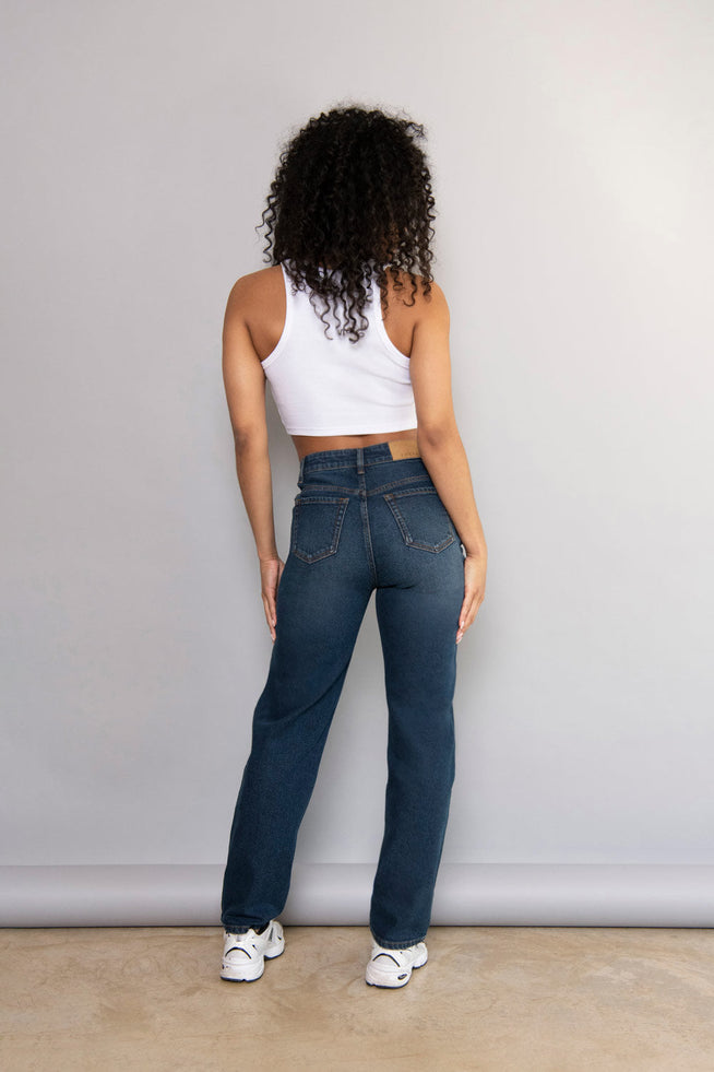 Straight-Fit Jeans - Dunkelblau