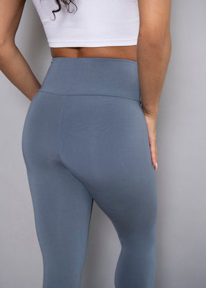 Cropped Leggings Lightweight - Steel Blue