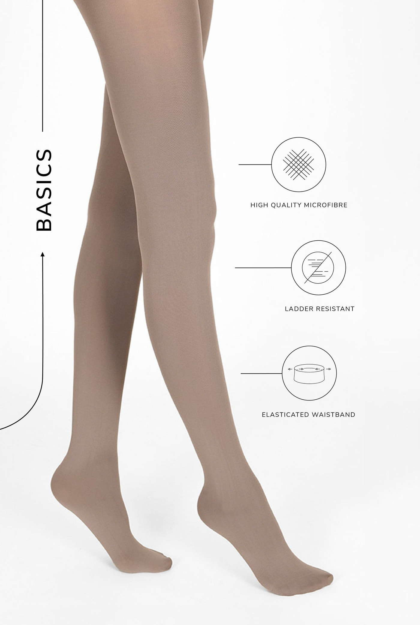 Strumpfhose - Steingrau