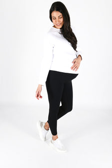 Maternity Revitalise 7/8 Leggings - Midnight Black