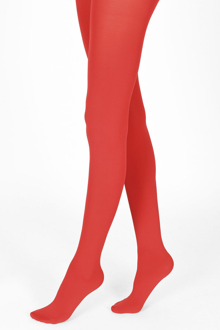 Strumpfhose - Mohnrot