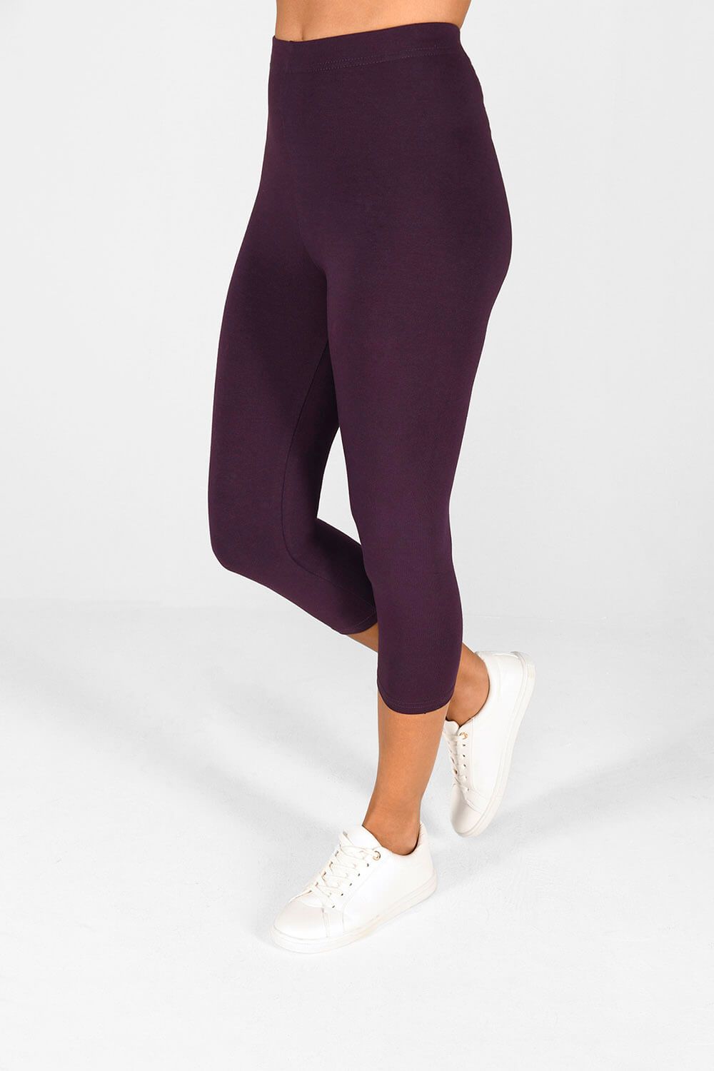 Alltägliche Cropped Leggings - Açaí-Purpur
