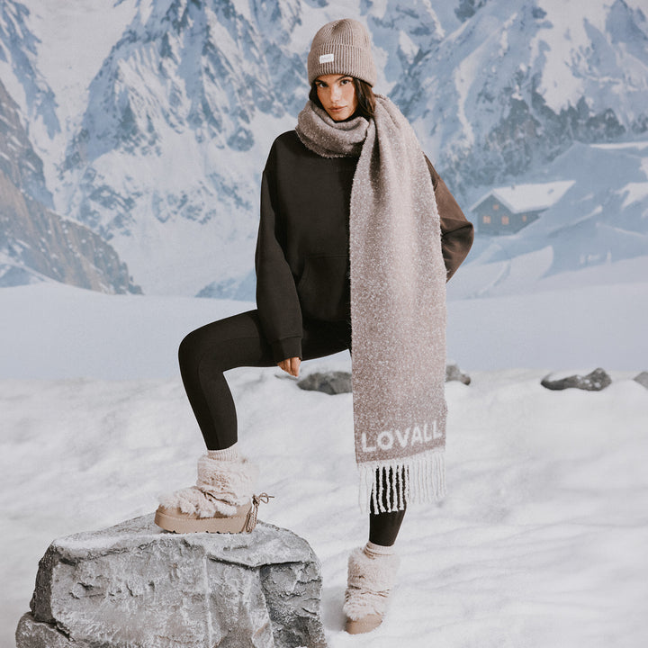 Winter Alltagsleggings mit hohem Bund - Black Coffee