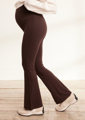 Leichte Umstands-Schlagleggings - Espresso-Braun