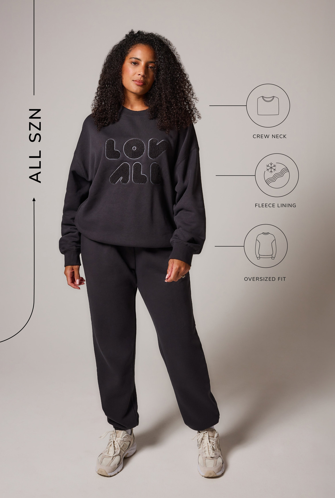 ALL SZN Übergröße Bio-Sweatshirt Curvy Style 2 - Shadow