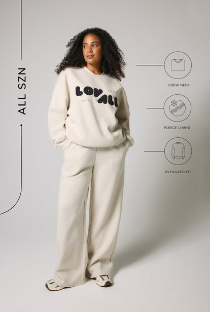 ALL SZN Übergröße Bio-Sweatshirt Style 2 - Ecru