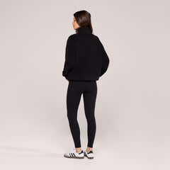 Alltägliche High-Waist-Leggings - Schwarz