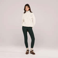 Winter High-Waist Leggings für jeden Tag – Tiefes Waldgrün