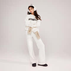 Varsity Strickpullover Oversized – Off-White