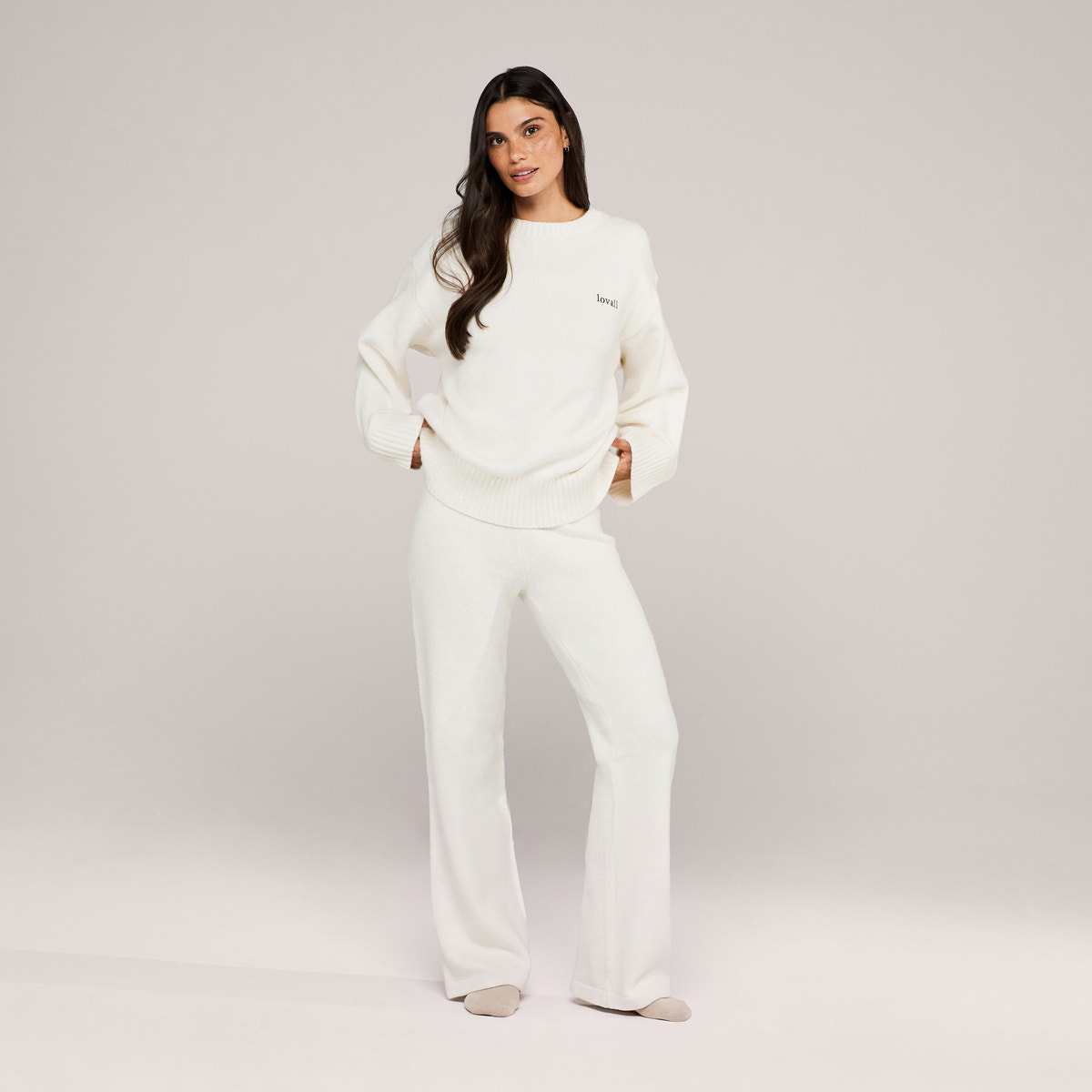 Lovall Strickpullover Oversize – Off-White