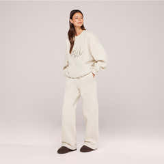Schweres Oversized Campus-Sweatshirt – Mokka