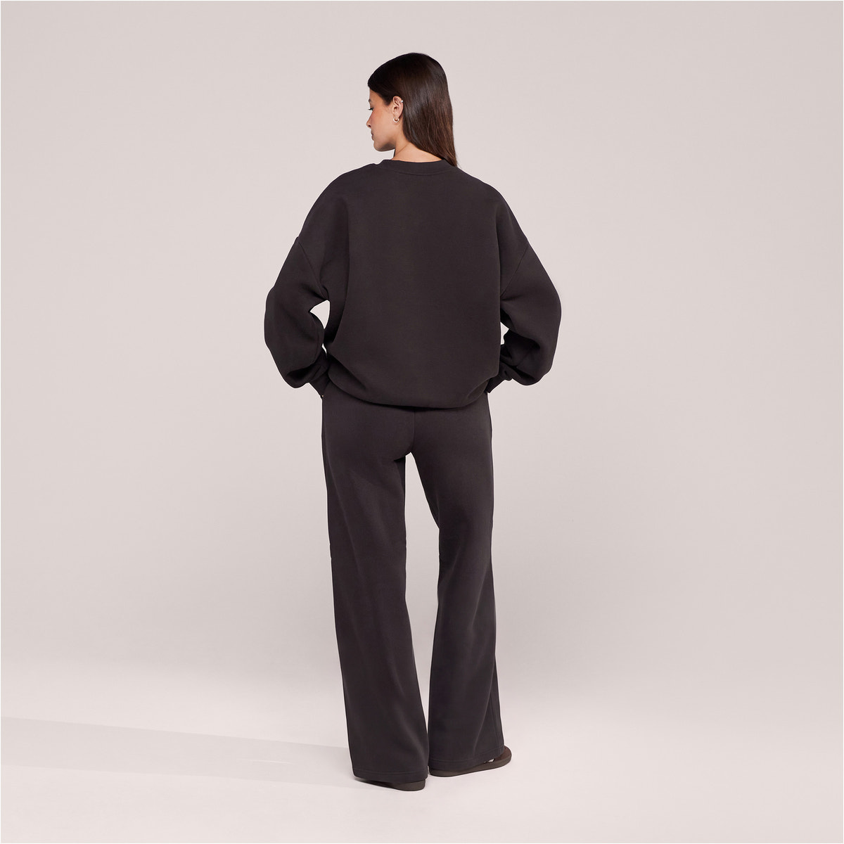 Schweres Oversized Campus-Sweatshirt – Mokka