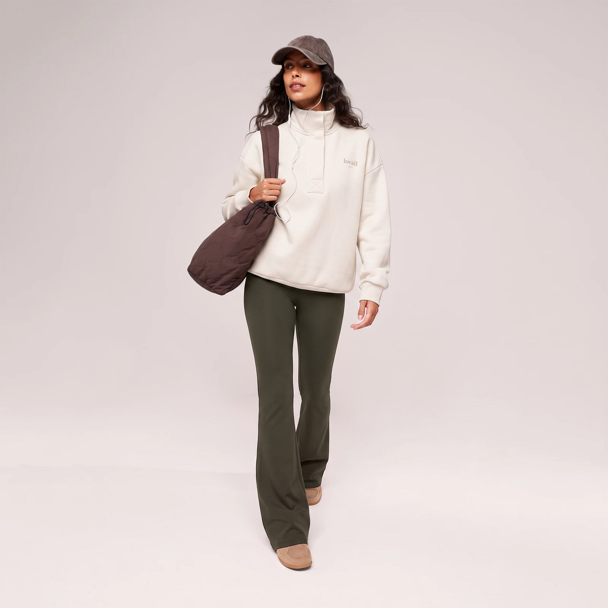 Winter Alltags-Leggings mit hoher Taille – Tiefes Oliv