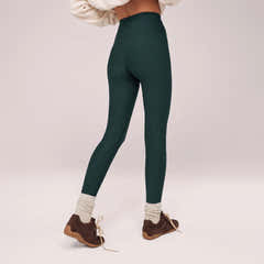 Winter High-Waist Leggings für jeden Tag – Tiefes Waldgrün
