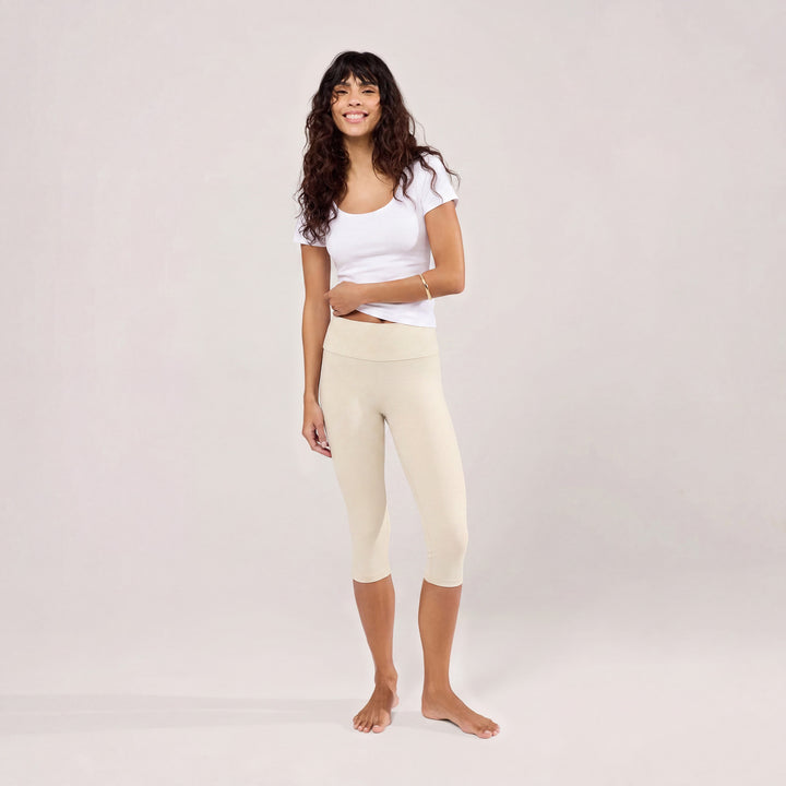 Capri Leggings Leicht – Naturbeige