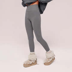 Winter Alltags-Leggings mit hoher Taille – Schiefergrün