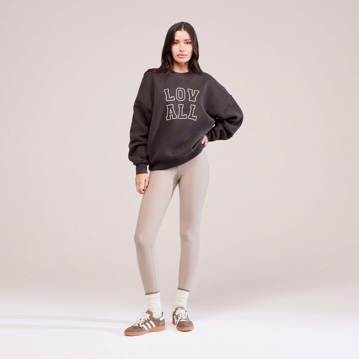 Winter-High-Waist-Leggings für jeden Tag – Steingrau