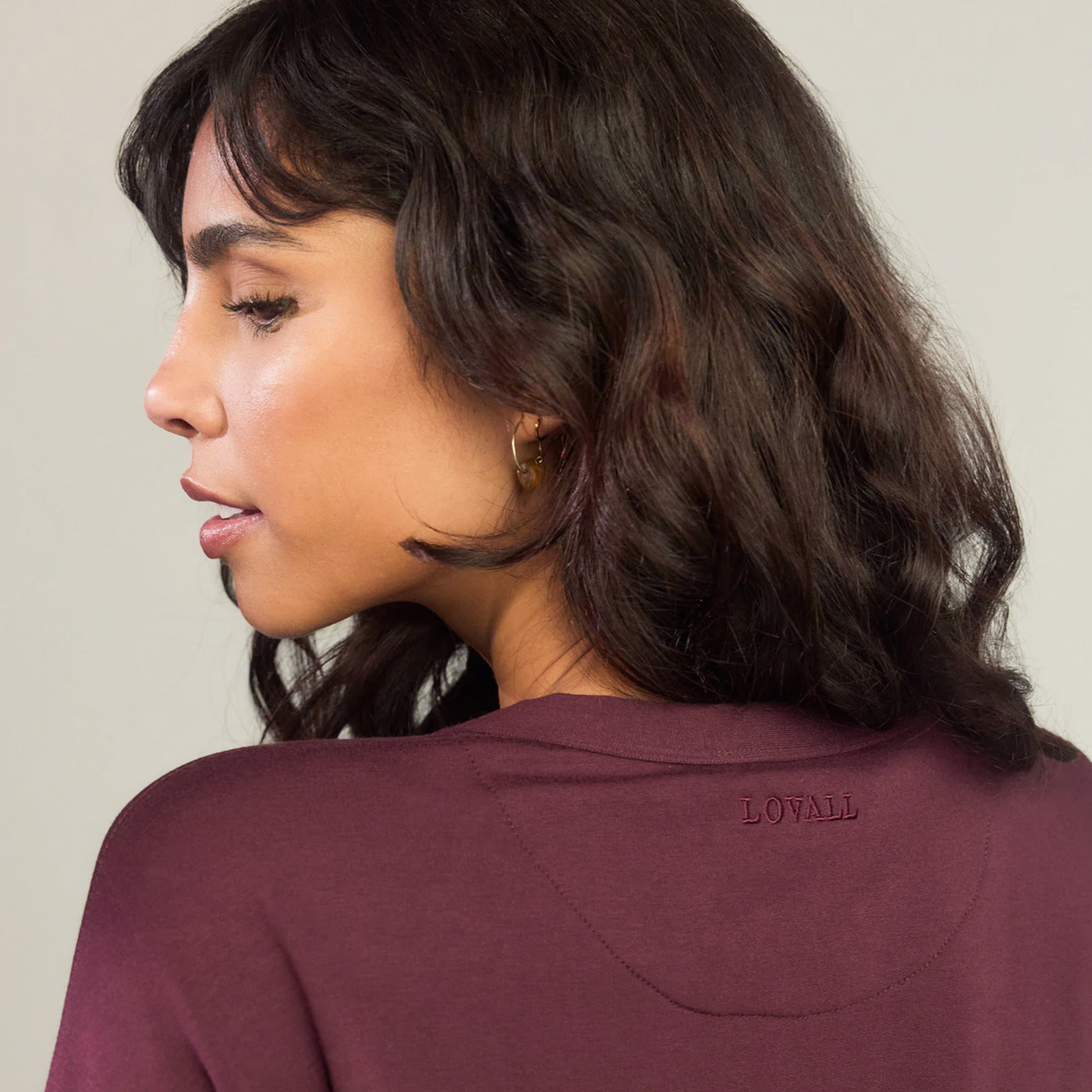 Luxus Lounge Sweatshirt - Dunkelkirschfarbenes