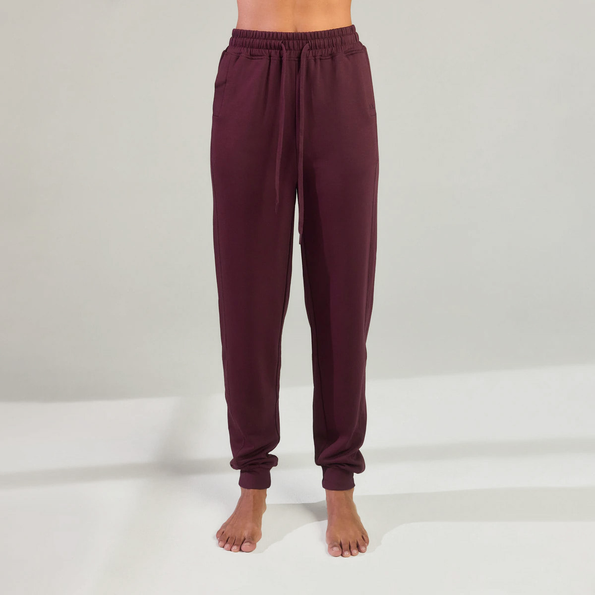 Luxus Lounge Jogginghose - Dunkelkirschfarbene