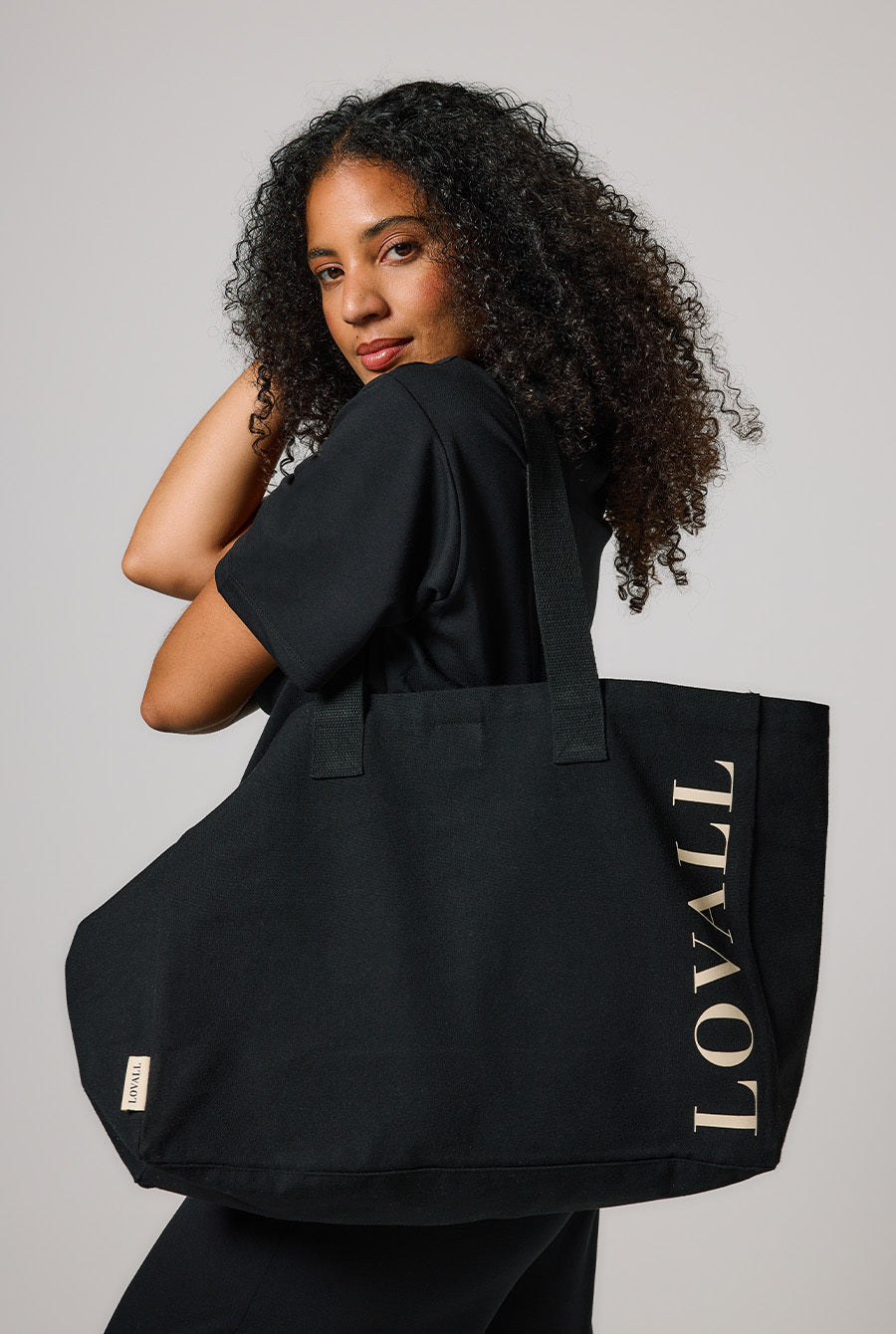Lovall Recycelte Tragetasche – Schwarz
