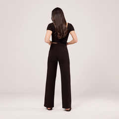 Leichte weite Hose – Black Coffee