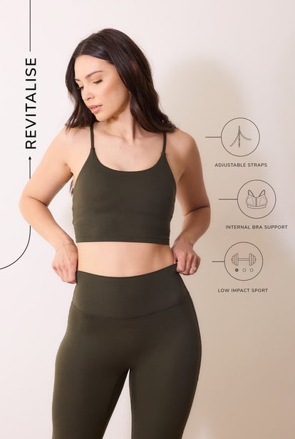 24/7 Revitalise Sport Bh Curvy - Deep Olive