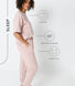 Baumwoll-Pyjama Set Gestreift - Dusty Pink