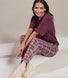 100% Baumwoll-Pyjama Set - Burgundy Check