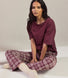 100% Baumwoll-Pyjama Set - Burgundy Check