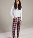 Soft Touch Pyjama Set Curvy - Navy & Red Check
