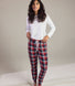Soft Touch Pyjama Set Curvy - Navy & Red Check