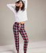 Soft Touch Pyjama Set Curvy - Navy & Red Check