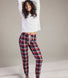 Soft Touch Pyjama Set Curvy - Navy & Red Check