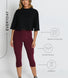 Everyday Cropped Leggings - Burgundy