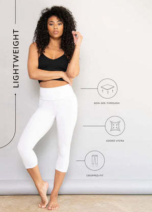 Cropped Leggings Lightweight - White