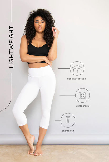 Cropped Leggings Lightweight - White