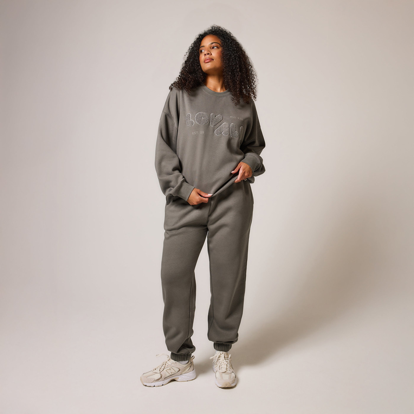 ALL SZN Bio-Jogger mit Bündchen Curvy- Slate Green