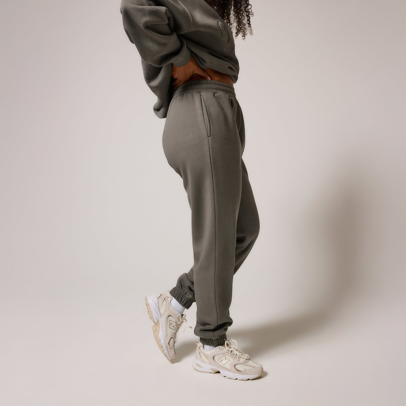 ALL SZN Bio-Jogger mit Bündchen - Schiefergrün